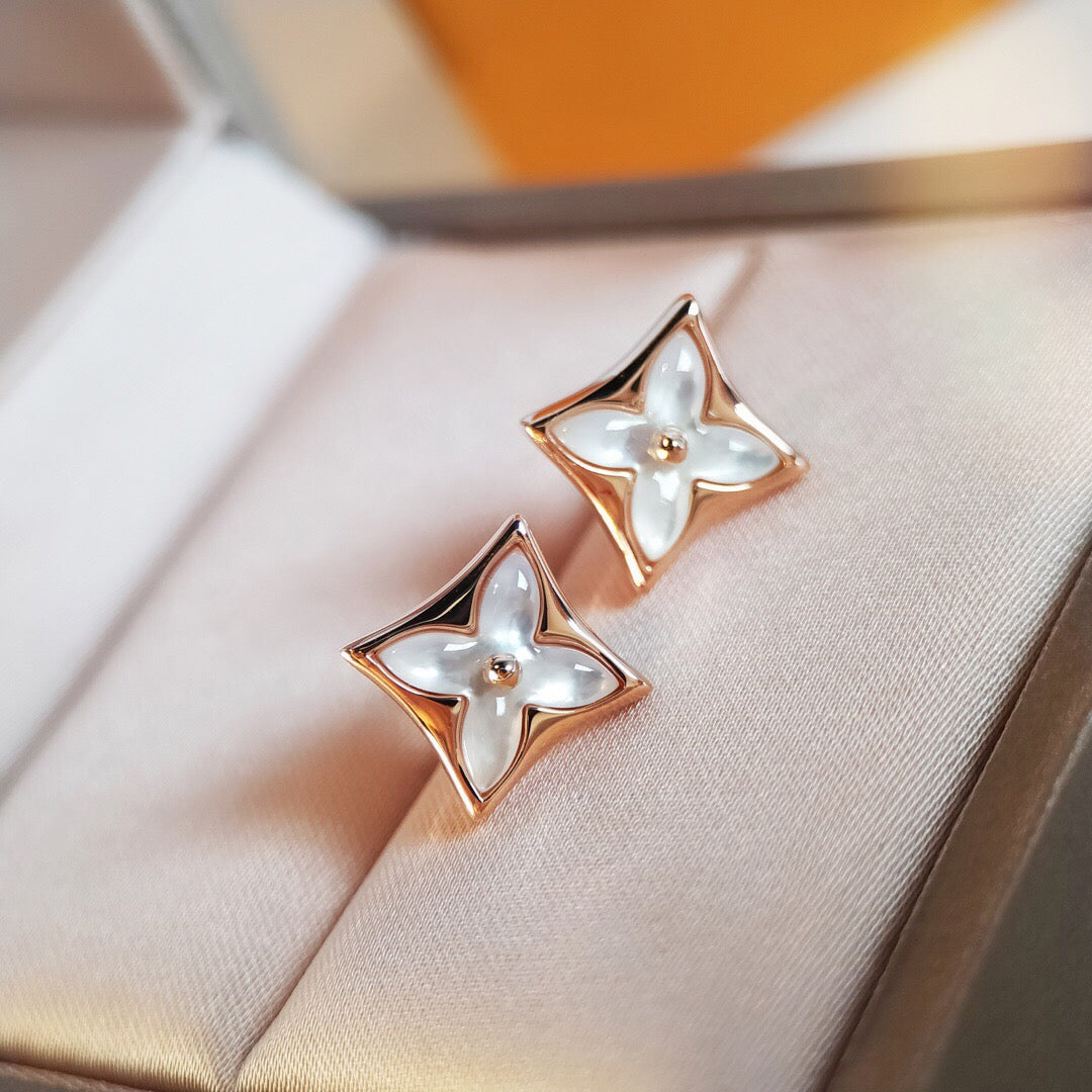 [Mystic Crown]STAR MOP PINK GOLD EARRINGS