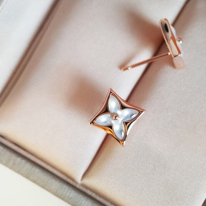[Mystic Crown]STAR MOP PINK GOLD EARRINGS