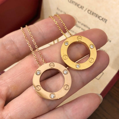 [Mystic Crown]LOVE NECKLACE 16MM 3 DIAMONDS