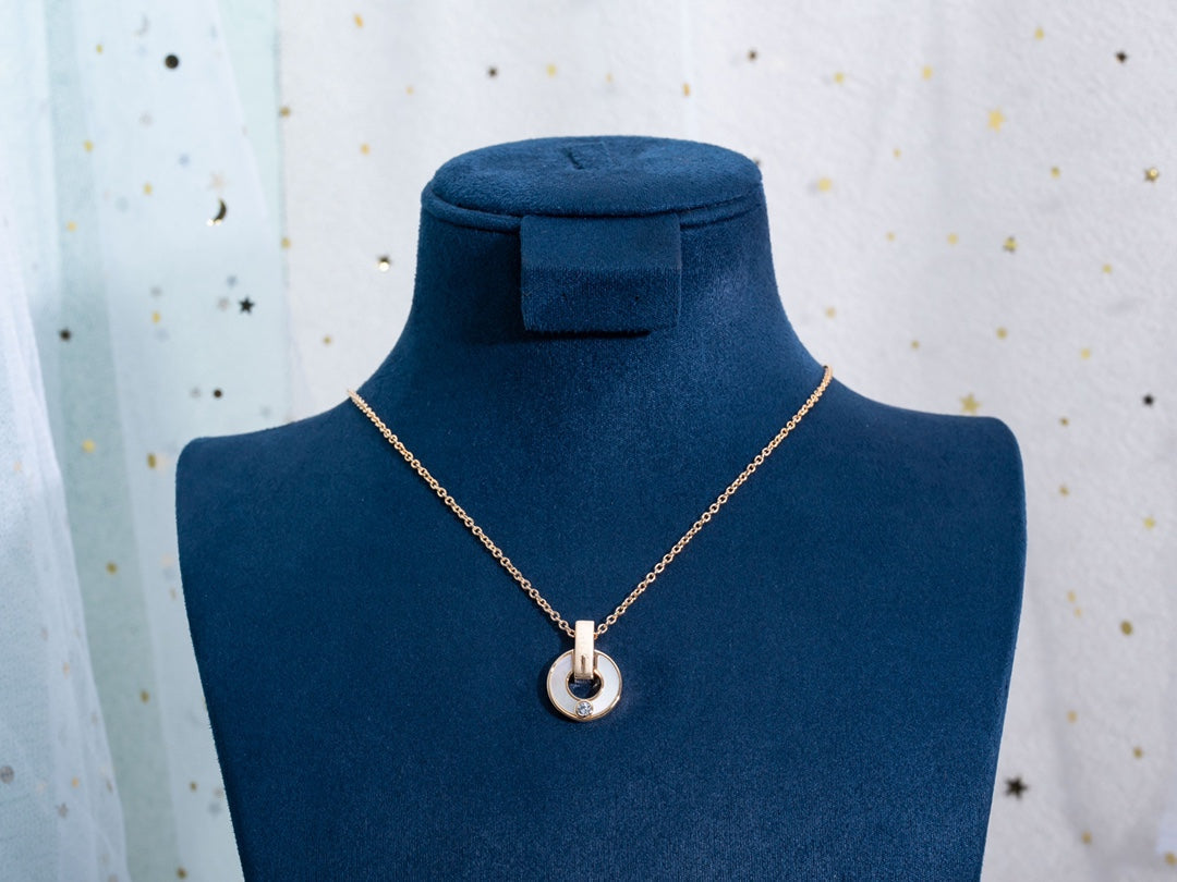 [Mystic Crown]GARI NECKLACE PINK GOLD MOP