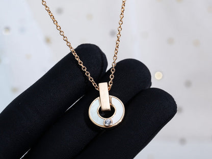 [Mystic Crown]GARI NECKLACE PINK GOLD MOP