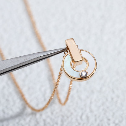 [Mystic Crown]GARI NECKLACE PINK GOLD MOP