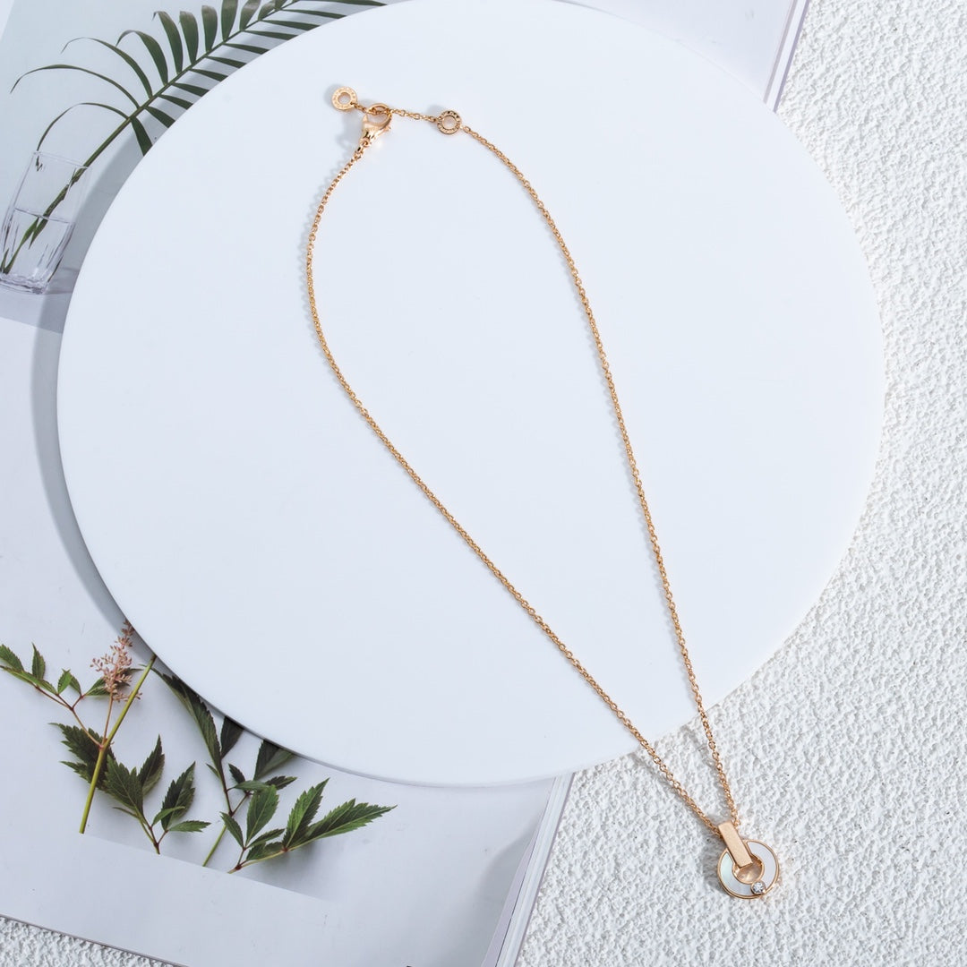 [Mystic Crown]GARI NECKLACE PINK GOLD MOP