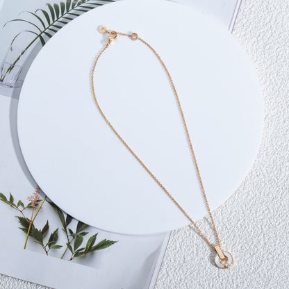 [Mystic Crown]GARI NECKLACE PINK GOLD MOP