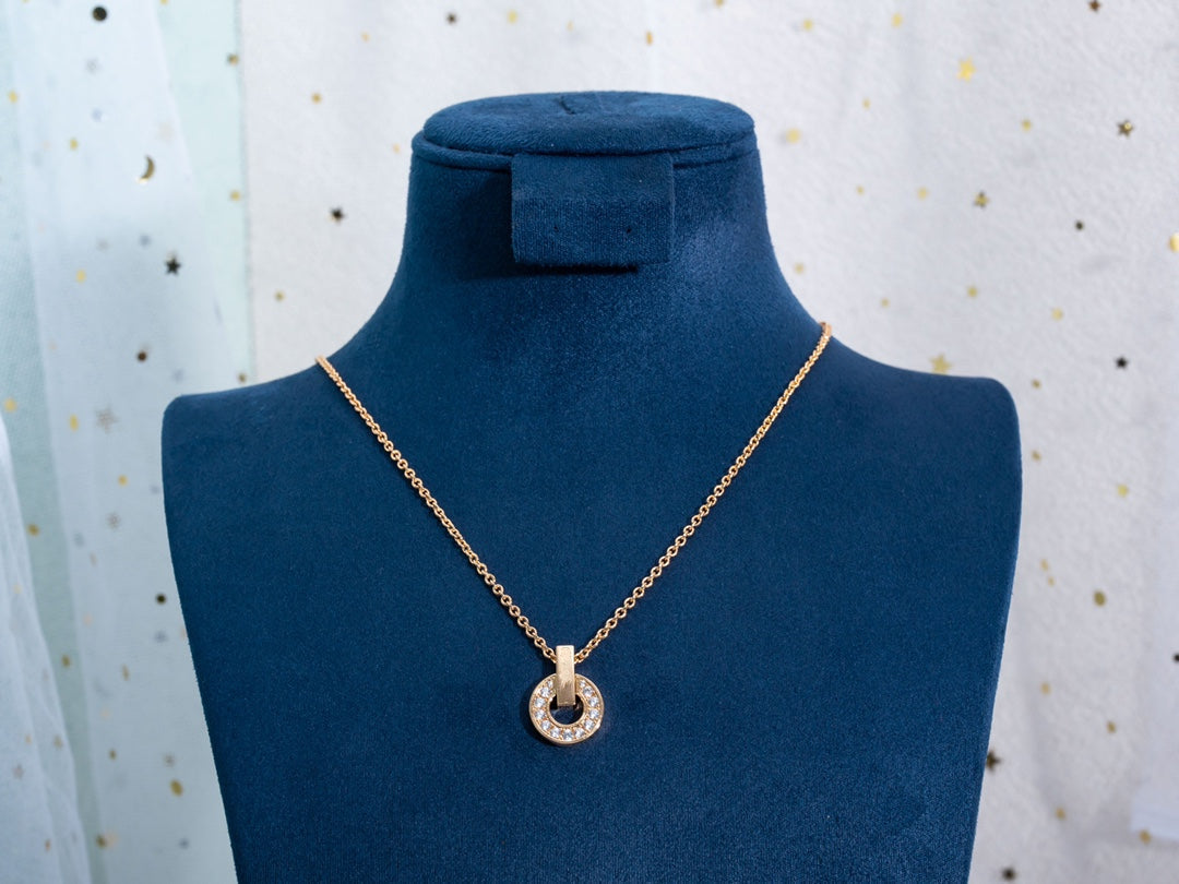 [Mystic Crown]GARI NECKLACE PINK GOLD DIAMOND