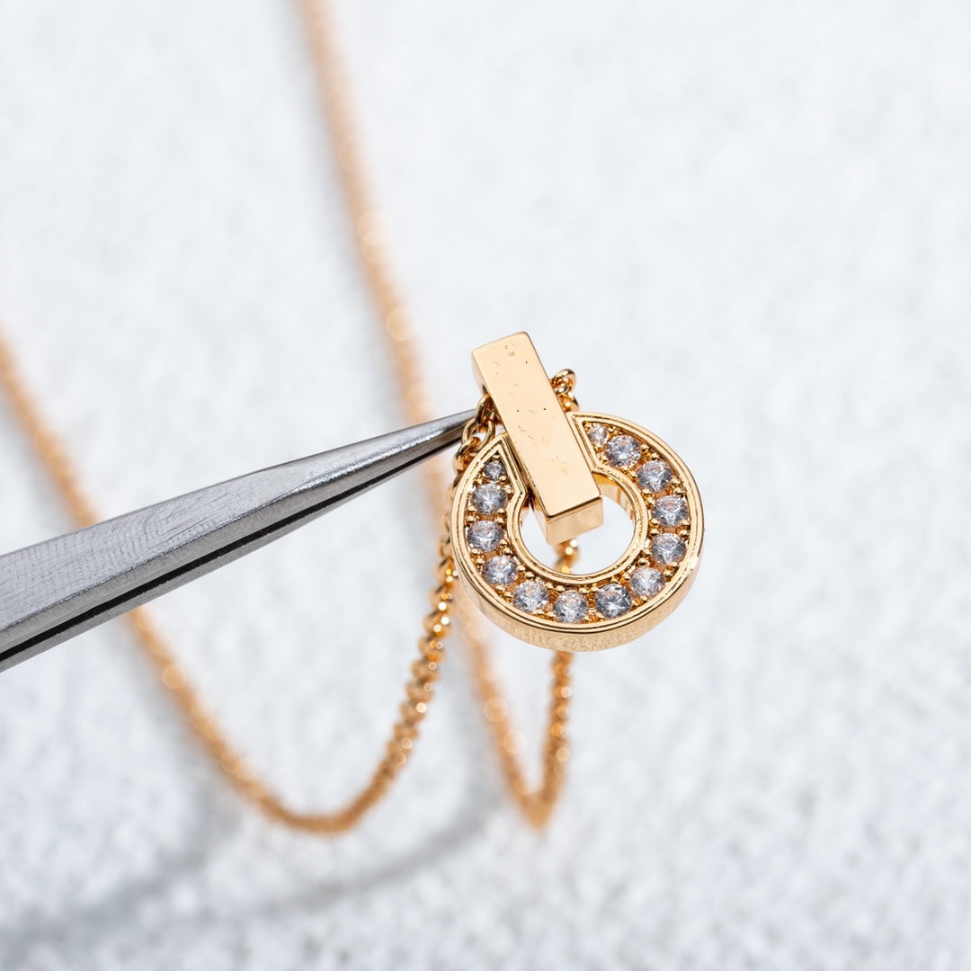 [Mystic Crown]GARI NECKLACE PINK GOLD DIAMOND