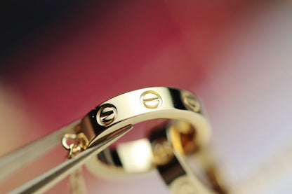 [Mystic Crown]LOVE NECKLACE DOUBLE RING GOLD