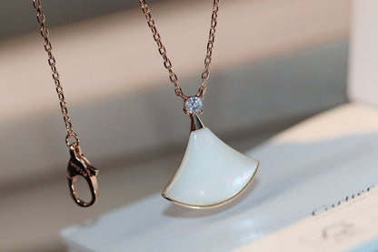 [Mystic Crown]DREAM NECKLACE WHITE MOP PINK GOLD 1 DIAMOND