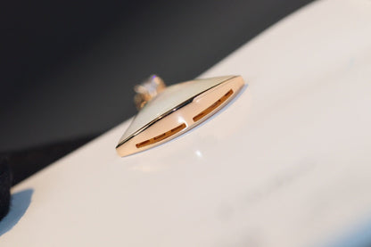 [Mystic Crown]DREAM NECKLACE WHITE MOP PINK GOLD 1 DIAMOND