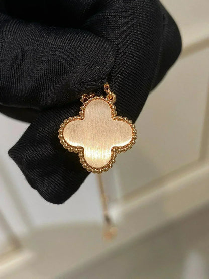 [Mystic Crown]CLOVER 15MM DIAMOND RHODONITE NECKLACE