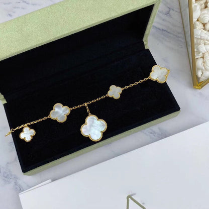 [Mystic Crown]MAGIC CLOVER MOP GOLD BRACELET 5 MOTIFS