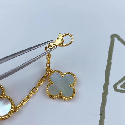 [Mystic Crown]MAGIC CLOVER MOP GOLD BRACELET 5 MOTIFS