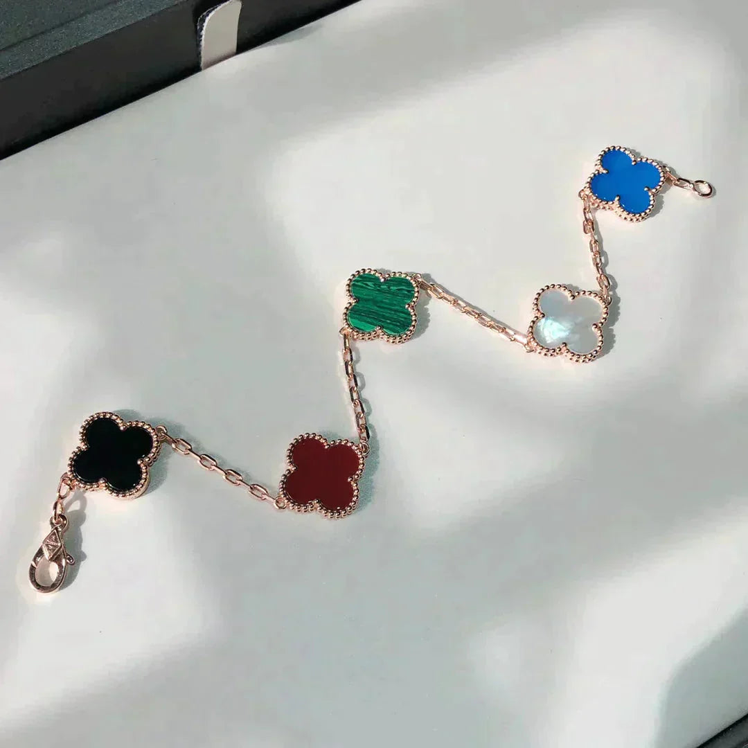 [Mystic Crown]CLOVER 5 MOTIFS MULTICOLOR  BRACELET