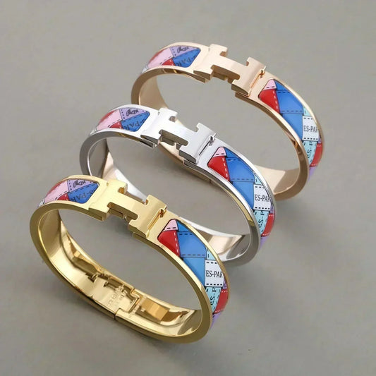 [Mystic Crown]H BRACELET DOTTED BORDER 12MM