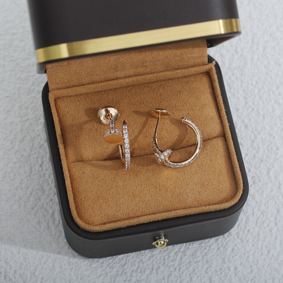 [Mystic Crown]JUSTE EARRINGS 12.75MM PINK GOLD DIAMOND