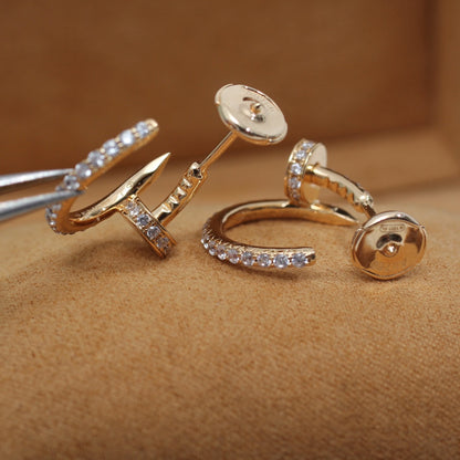 [Mystic Crown]JUSTE EARRINGS 12.75MM PINK GOLD DIAMOND