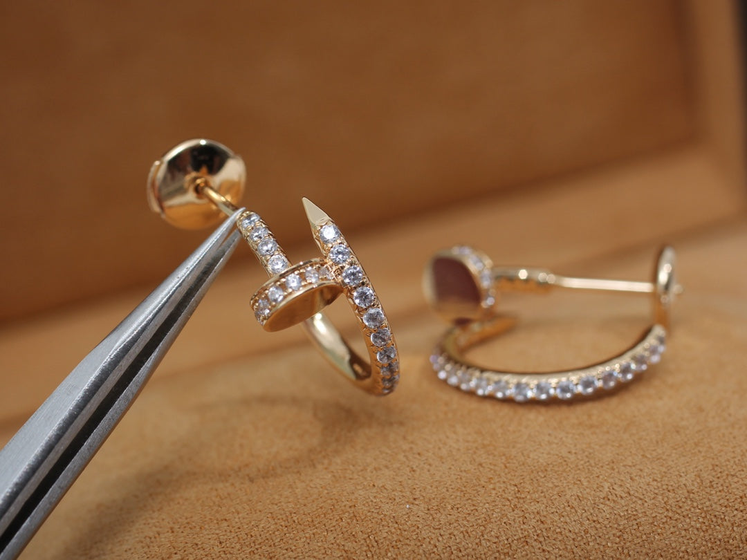 [Mystic Crown]JUSTE EARRINGS 12.75MM PINK GOLD DIAMOND