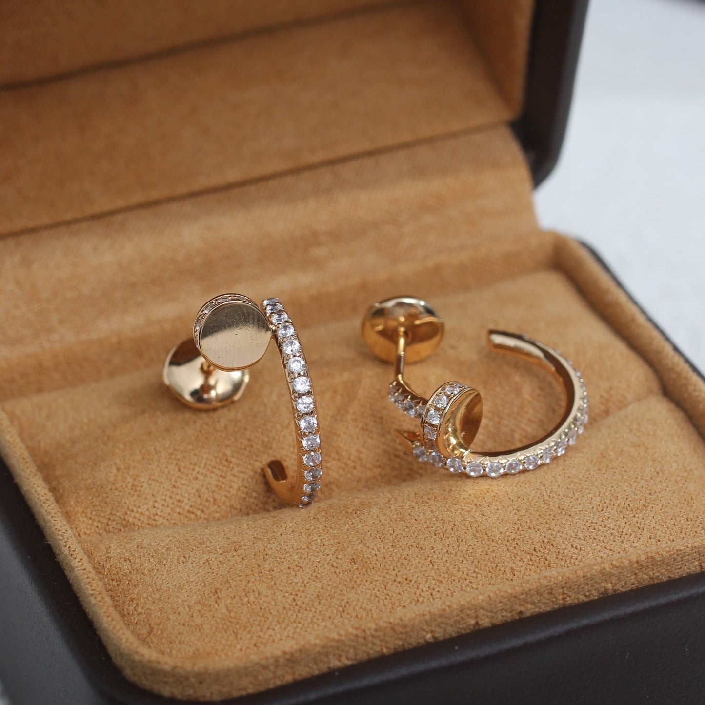[Mystic Crown]JUSTE EARRINGS 12.75MM PINK GOLD DIAMOND