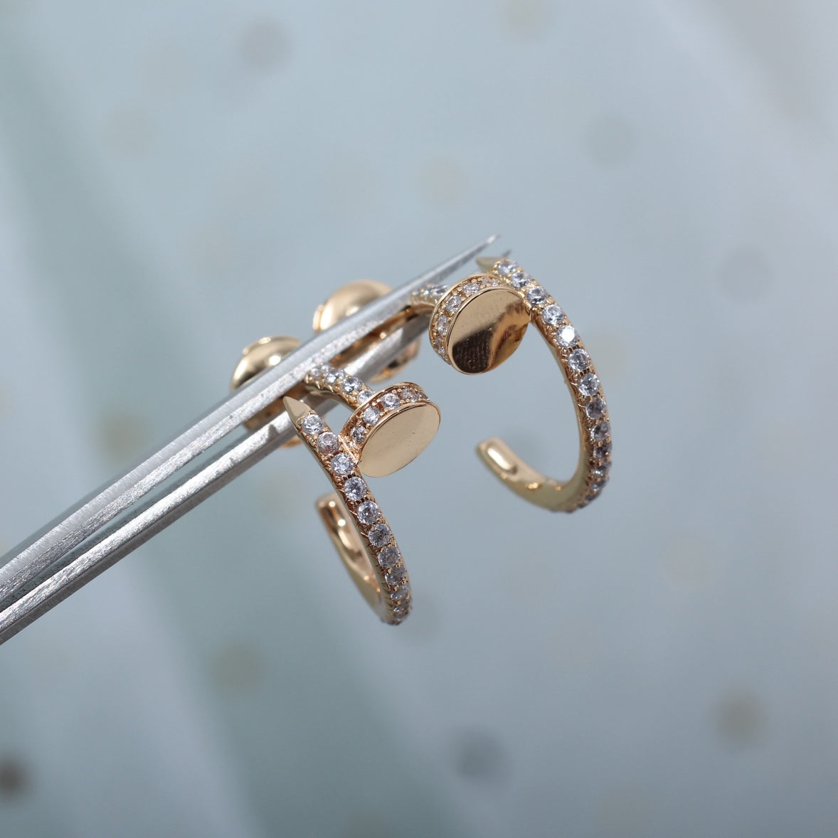 [Mystic Crown]JUSTE EARRINGS 12.75MM PINK GOLD DIAMOND