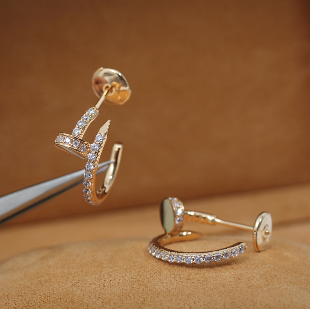 [Mystic Crown]JUSTE EARRINGS 12.75MM PINK GOLD DIAMOND