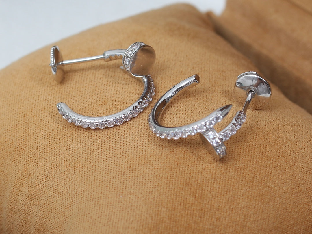 [Mystic Crown]JUSTE EARRINGS 12.75MM SILVER DIAMOND