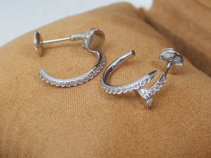 [Mystic Crown]JUSTE EARRINGS 12.75MM SILVER DIAMOND