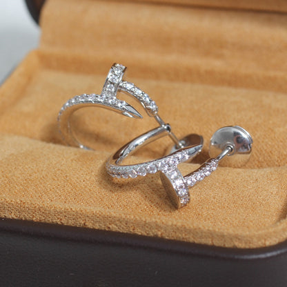 [Mystic Crown]JUSTE EARRINGS 12.75MM SILVER DIAMOND