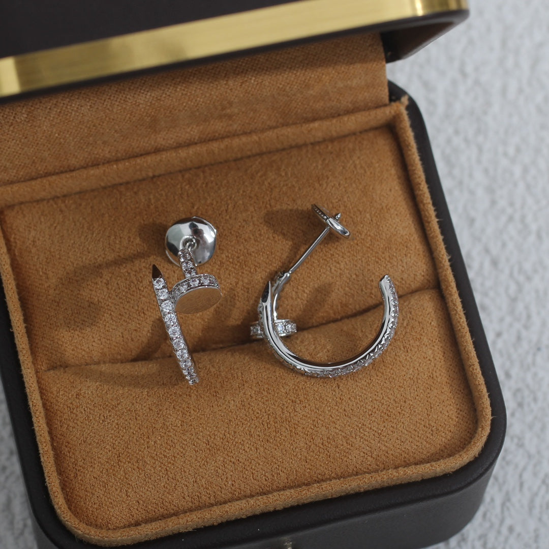 [Mystic Crown]JUSTE EARRINGS 12.75MM SILVER DIAMOND