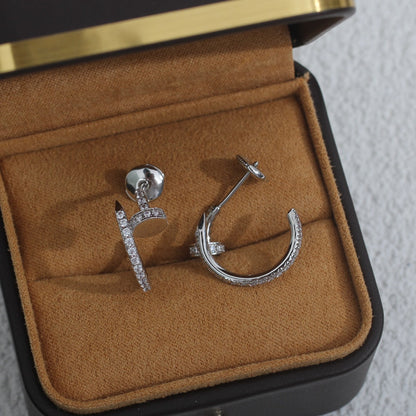 [Mystic Crown]JUSTE EARRINGS 12.75MM SILVER DIAMOND