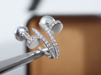 [Mystic Crown]JUSTE EARRINGS 12.75MM SILVER DIAMOND