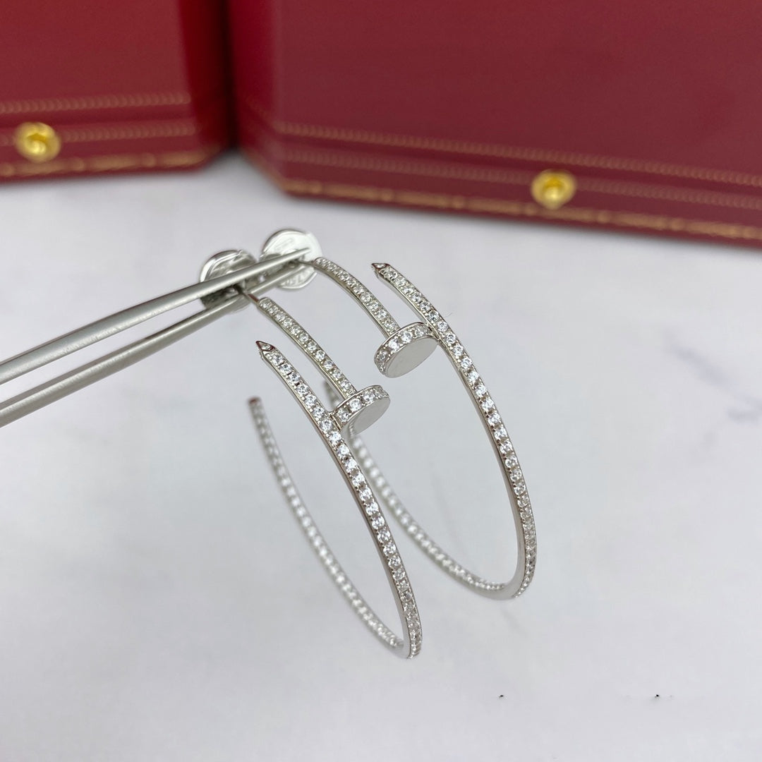 [Mystic Crown]JUSTE EARRINGS FULL DIAMONDS 1.8MM