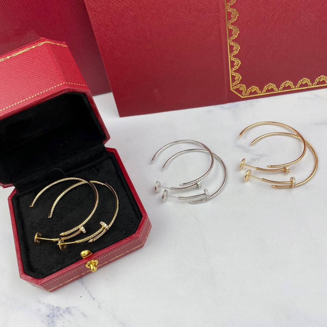 [Mystic Crown]JUSTE EARRINGS FULL DIAMONDS 1.8MM