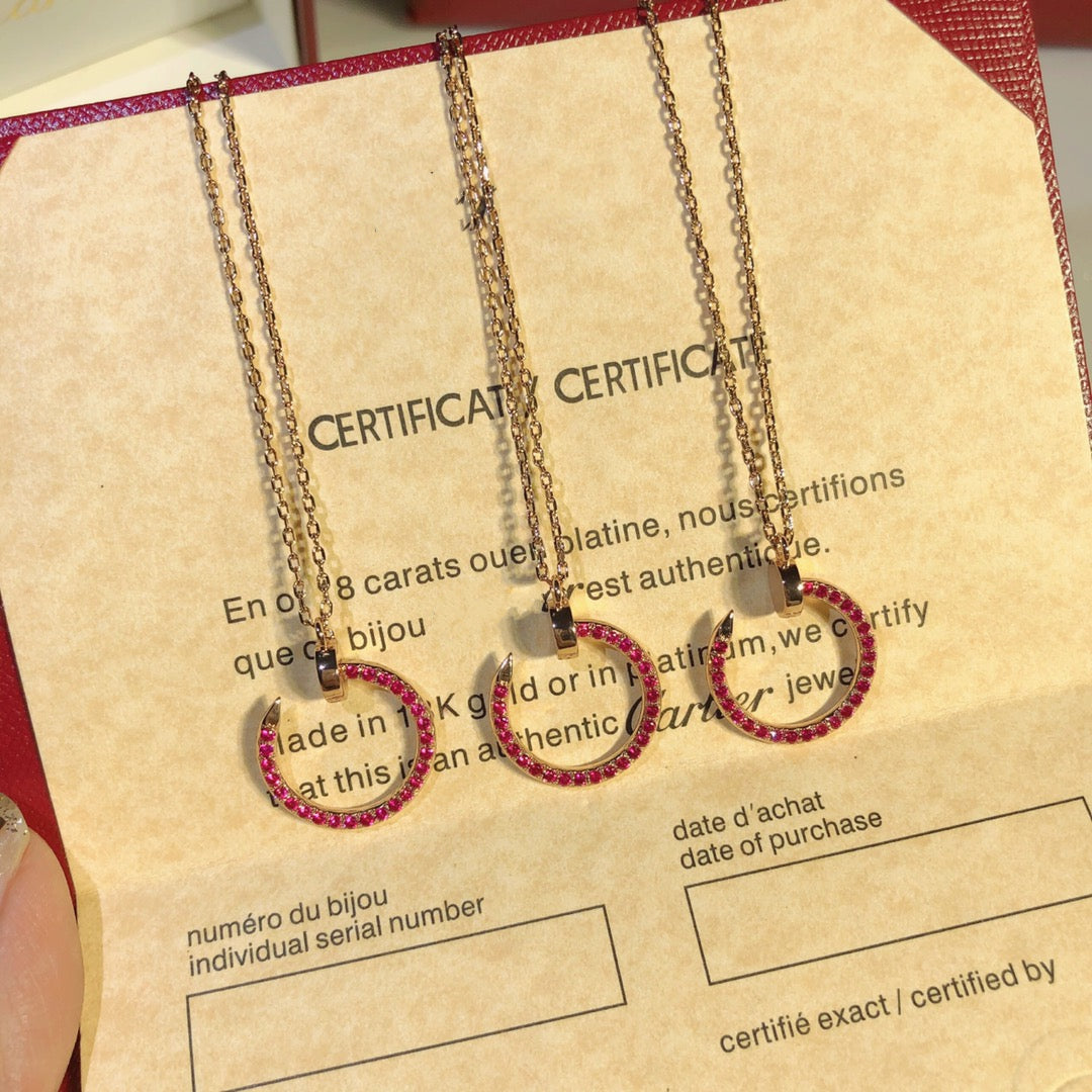 [Mystic Crown]JUSTE NECKLACE GOLD RED DIAMONDS