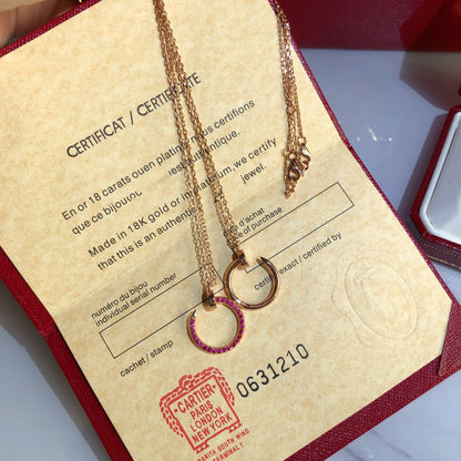 [Mystic Crown]JUSTE NECKLACE GOLD RED DIAMONDS