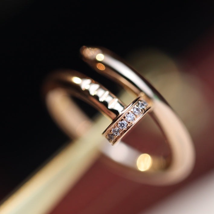 [Mystic Crown]JUSTE RING 2.65MM PINK GOLD DIAMOND