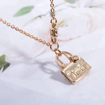 [Mystic Crown]AMULETTE PEDANT ROSE GOLD NECKLACE