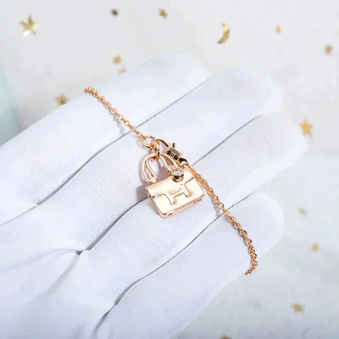 [Mystic Crown]AMULETTE PEDANT ROSE GOLD NECKLACE