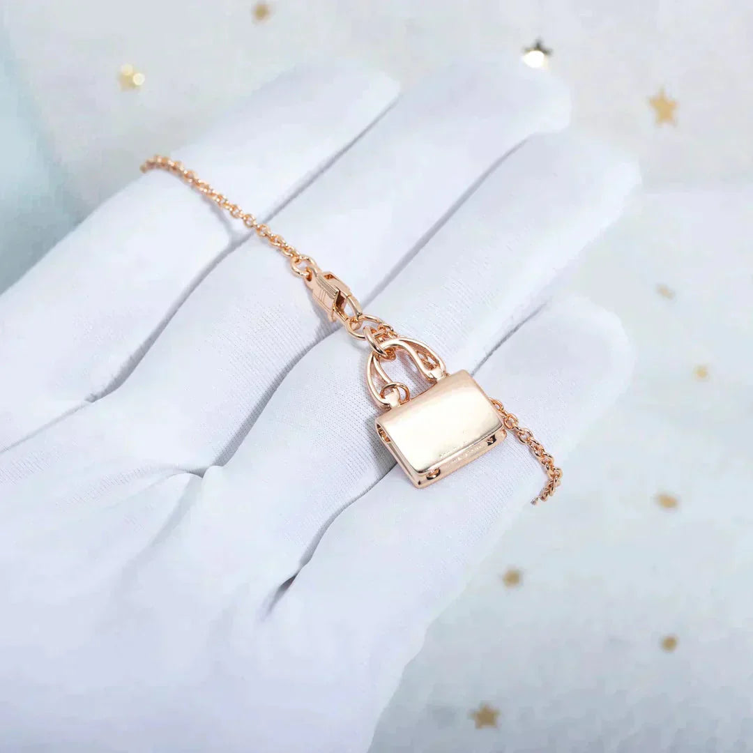 [Mystic Crown]AMULETTE PEDANT ROSE GOLD NECKLACE