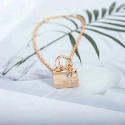 [Mystic Crown]AMULETTE PEDANT ROSE GOLD NECKLACE