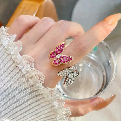 [Mystic Crown]TWIN BUTTERFLY DIAMOND RING