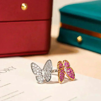 [Mystic Crown]TWIN BUTTERFLY DIAMOND RING