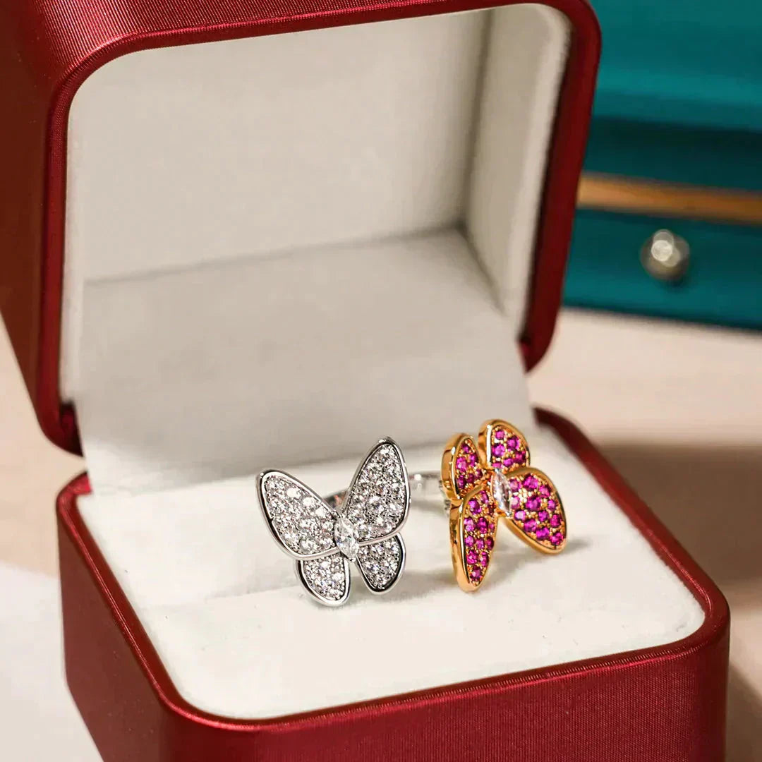 [Mystic Crown]TWIN BUTTERFLY DIAMOND RING