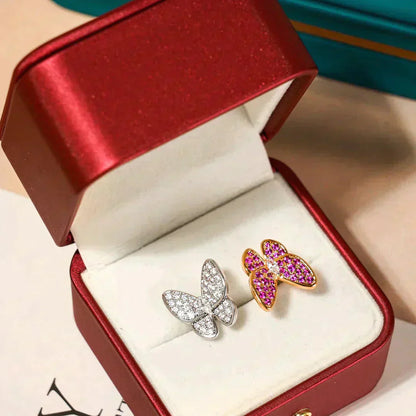 [Mystic Crown]TWIN BUTTERFLY DIAMOND RING