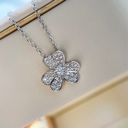 [Mystic Crown]CLOVER DIAMOND NECKLACE SILVER