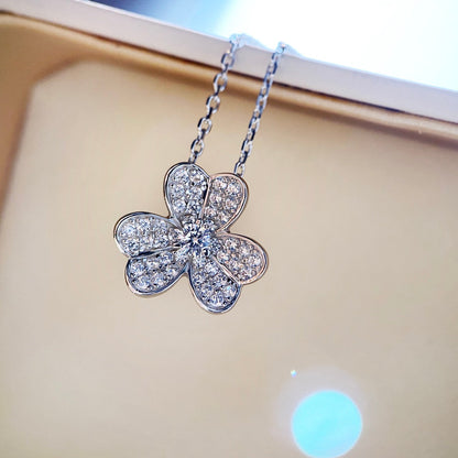 [Mystic Crown]CLOVER DIAMOND NECKLACE SILVER