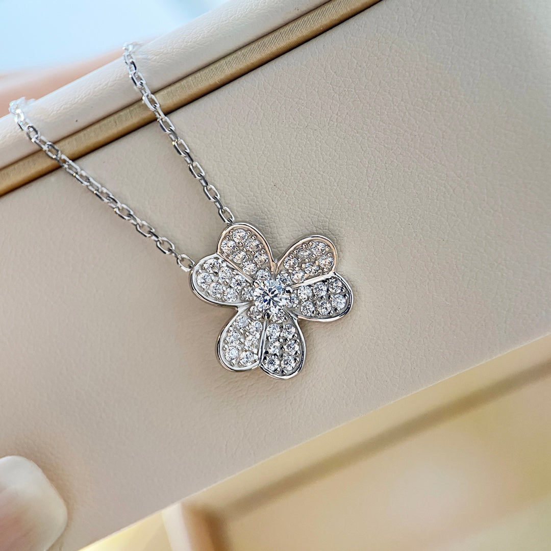 [Mystic Crown]CLOVER DIAMOND NECKLACE SILVER
