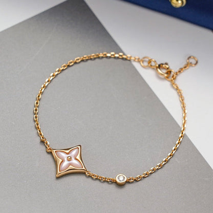 [Mystic Crown]STAR 1 DIAMOND PINK GOLD BRACELET