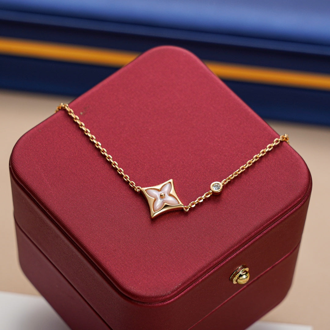 [Mystic Crown]STAR 1 DIAMOND PINK GOLD BRACELET