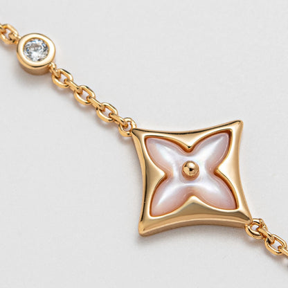 [Mystic Crown]STAR 1 DIAMOND PINK GOLD BRACELET