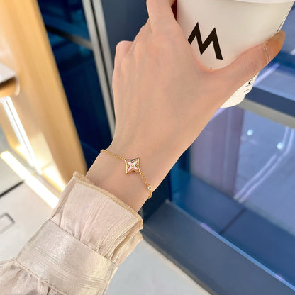 [Mystic Crown]STAR 1 DIAMOND PINK GOLD BRACELET